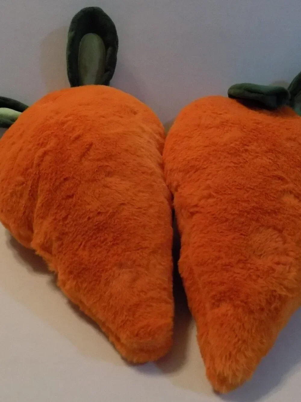 Large Carrot Plush Pillow Set Soft Farmhouse Easter Spring Decor Pair